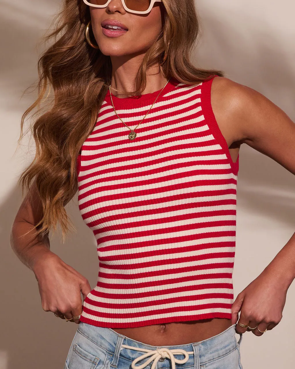 Marsie Ribbed Striped Tank