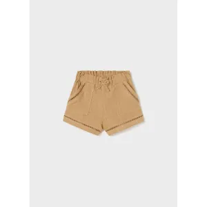 Mayoral Caramel Linen Shorts