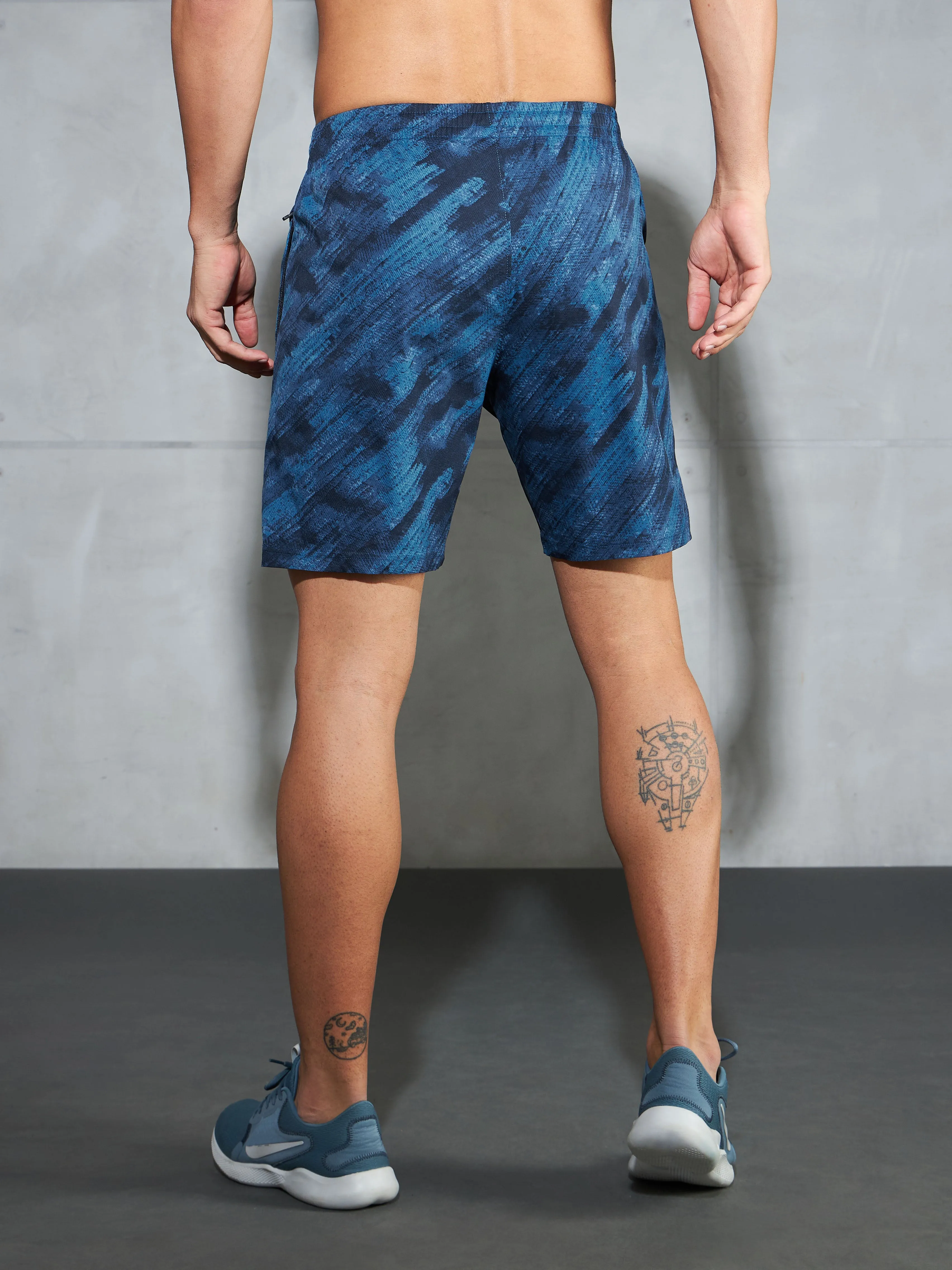 Men Printed Regular Fit Shorts with TS LYTRA