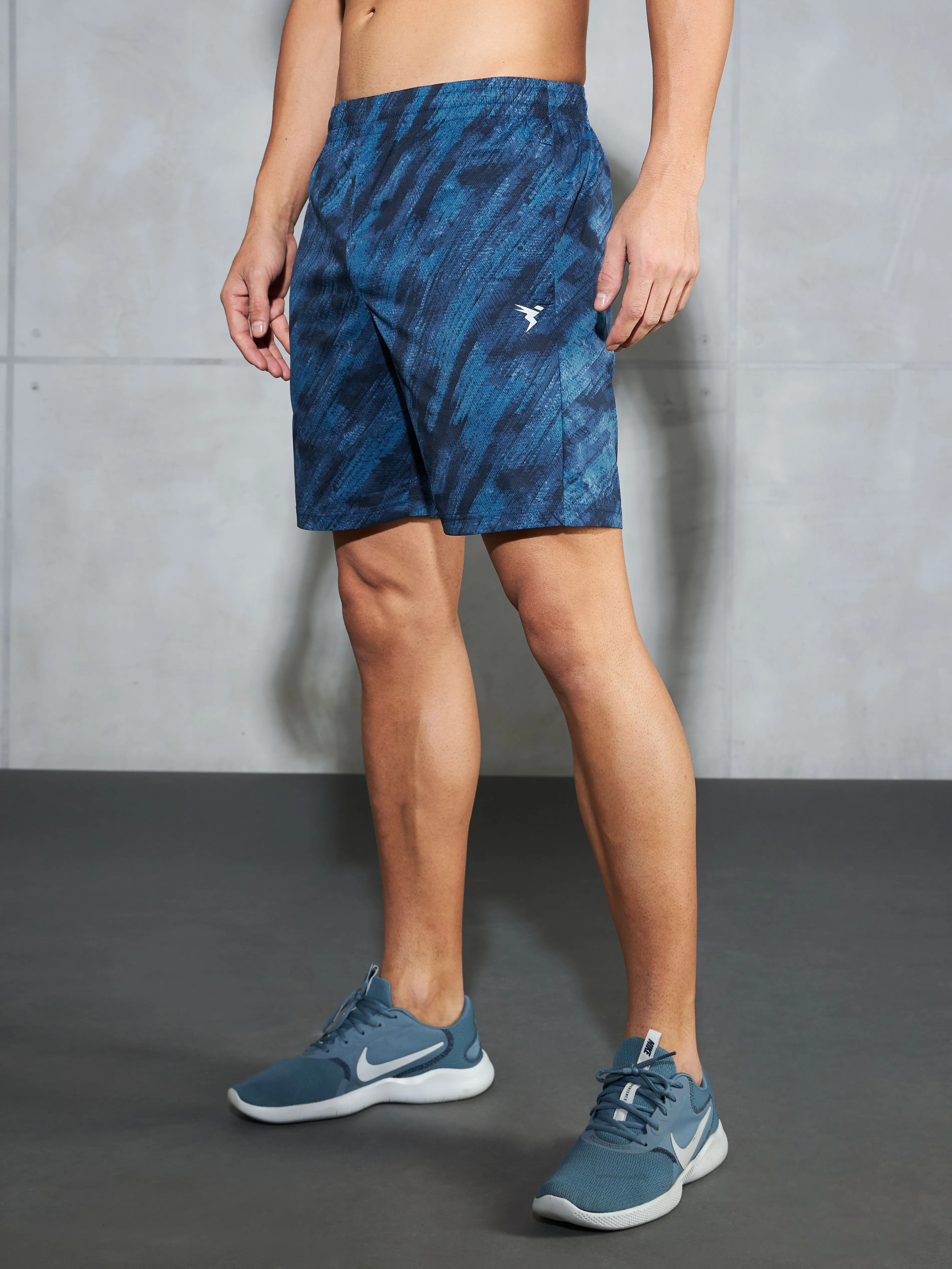 Men Printed Regular Fit Shorts with TS LYTRA