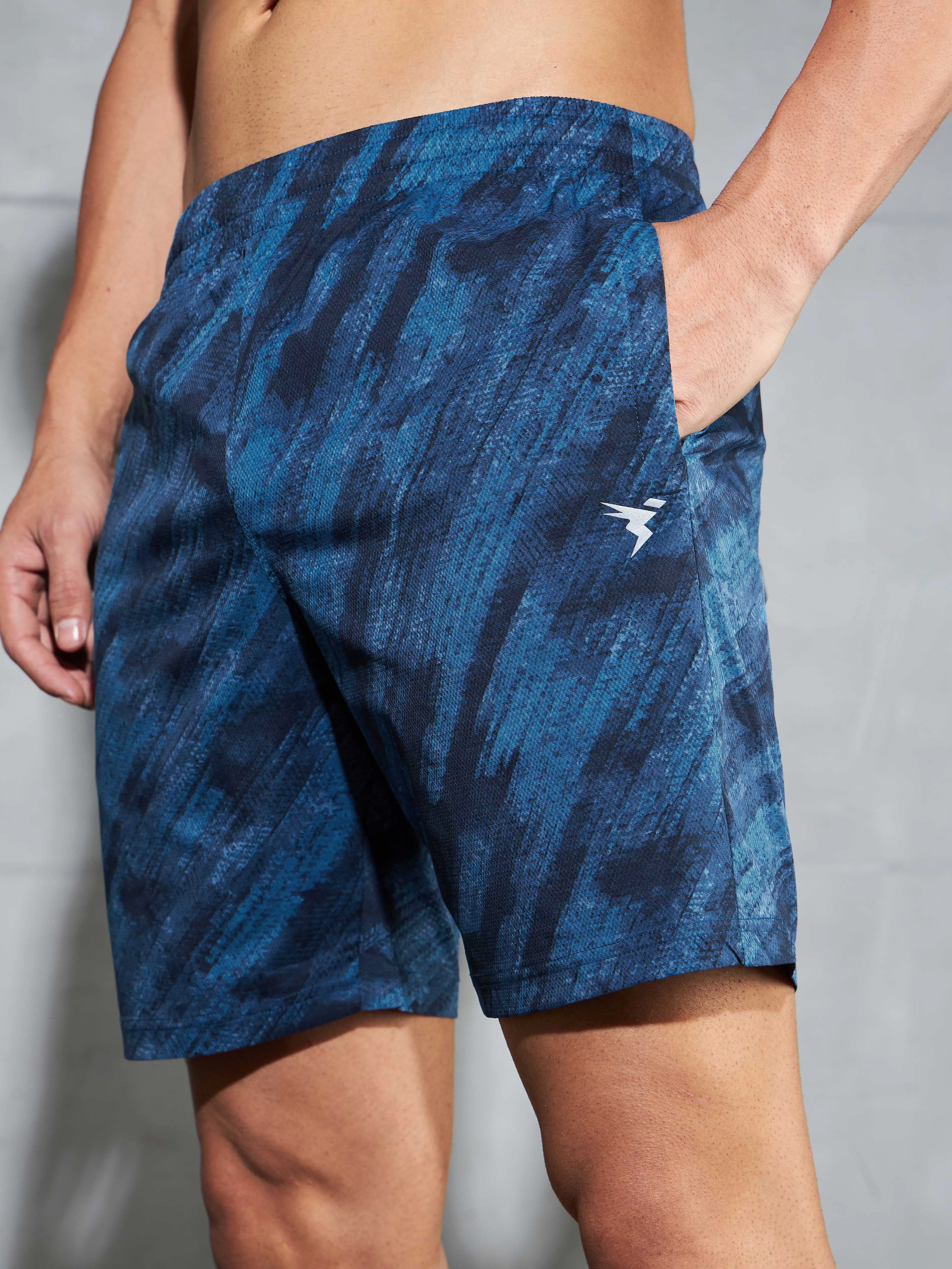 Men Printed Regular Fit Shorts with TS LYTRA