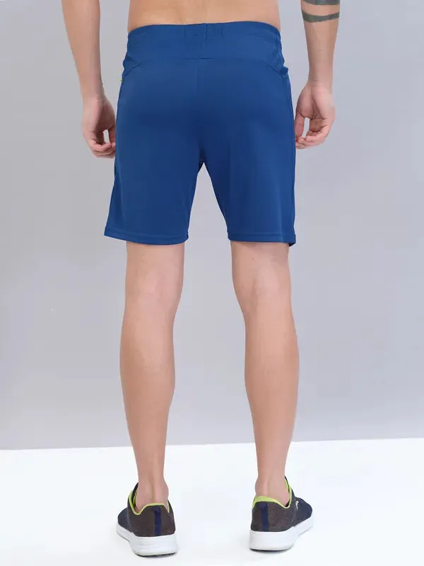 Men Solid Slim Fit Shorts with TECHNO DRY