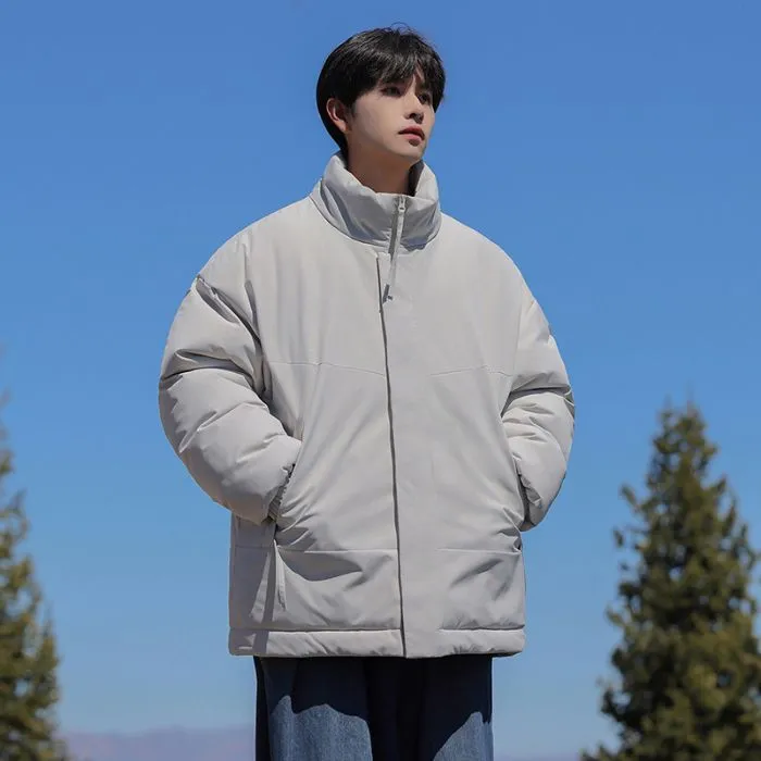 Men's Relaxed-Fit Padded Raincoat for Easy Cleaning