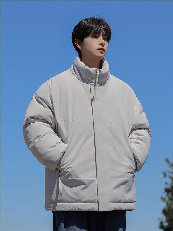 Men's Relaxed-Fit Padded Raincoat for Easy Cleaning