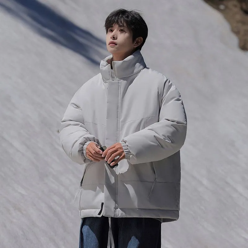 Men's Relaxed-Fit Padded Raincoat for Easy Cleaning