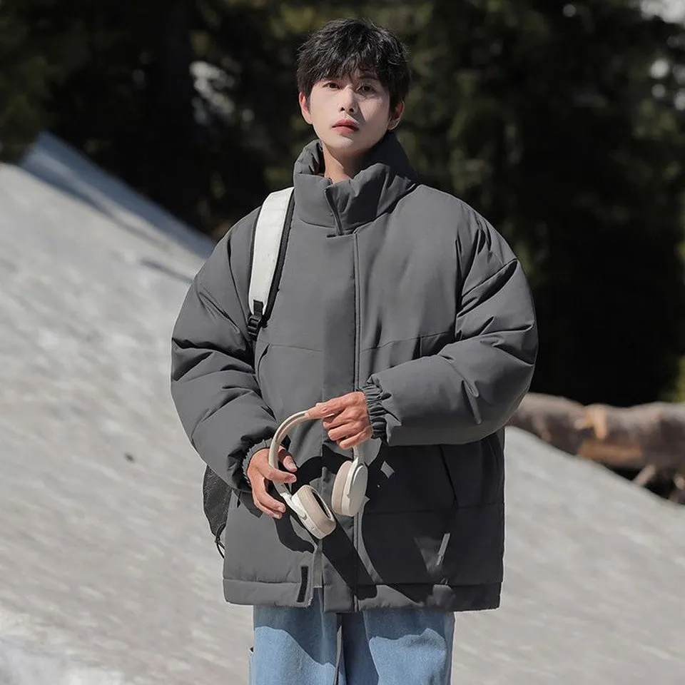 Men's Relaxed-Fit Padded Raincoat for Easy Cleaning