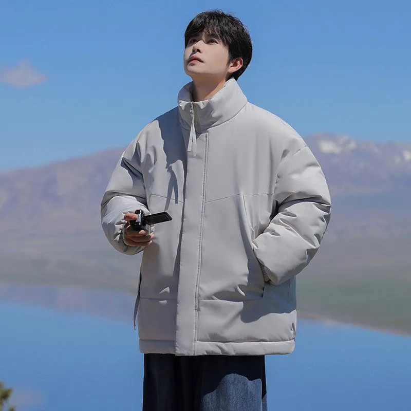 Men's Relaxed-Fit Padded Raincoat for Easy Cleaning