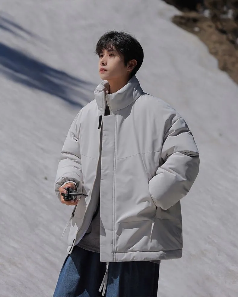 Men's Relaxed-Fit Padded Raincoat for Easy Cleaning