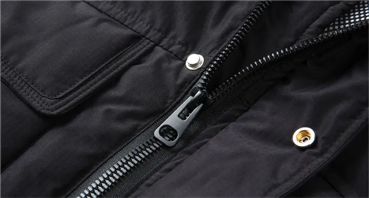 Men's Windproof Puffer Vest with Stand-Up Collar and Easy-to-Clean Material