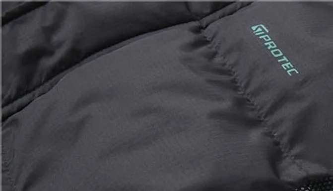 Men's Windproof Puffer Vest with Stand-Up Collar and Easy-to-Clean Material