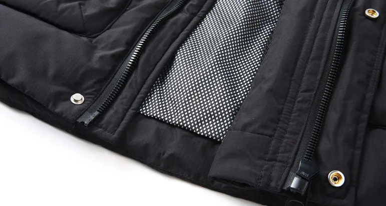 Men's Windproof Puffer Vest with Stand-Up Collar and Easy-to-Clean Material