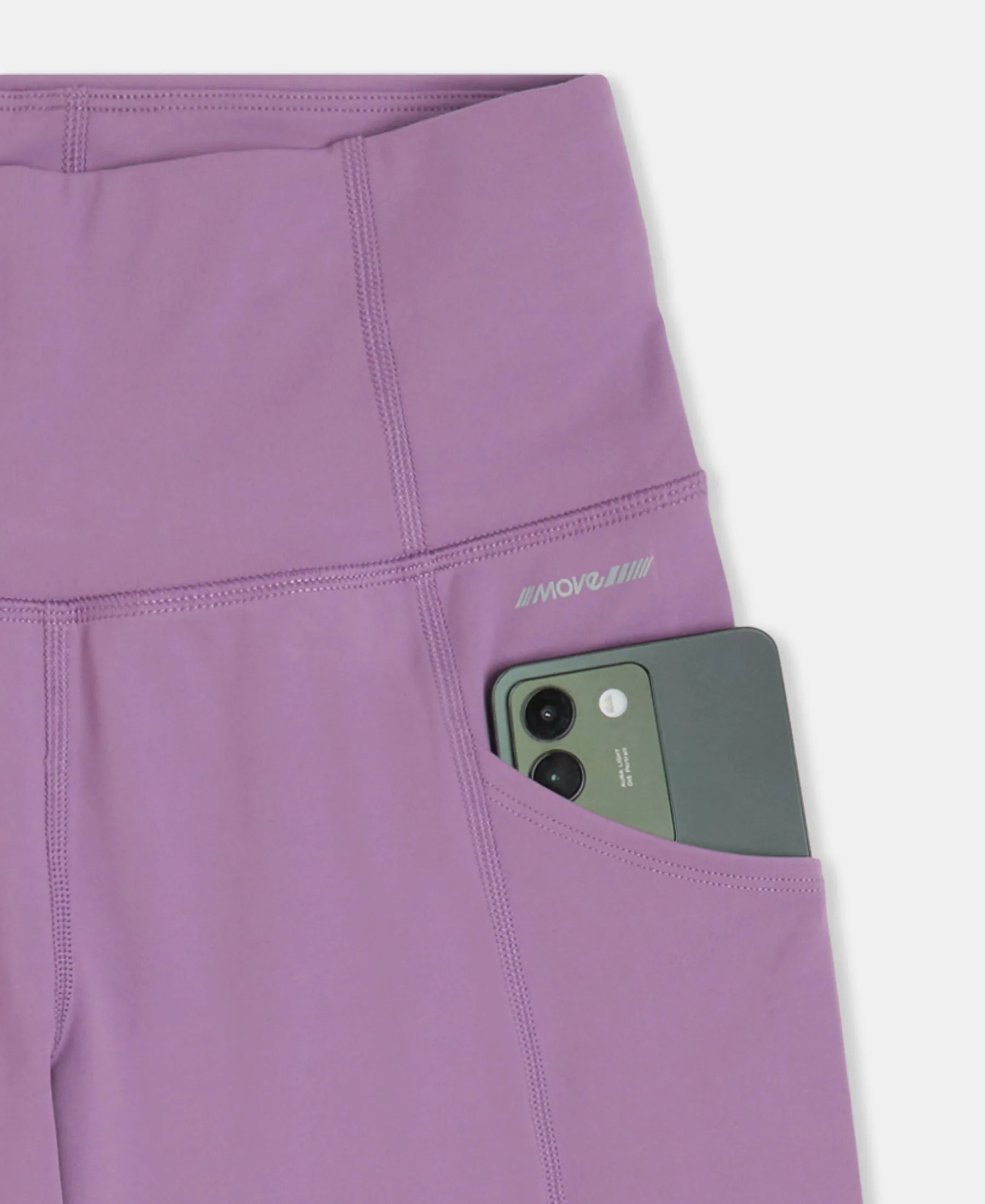 Microfiber Elastane Stretch Slim Fit Shorts with Side Pockets - Chinese Violet