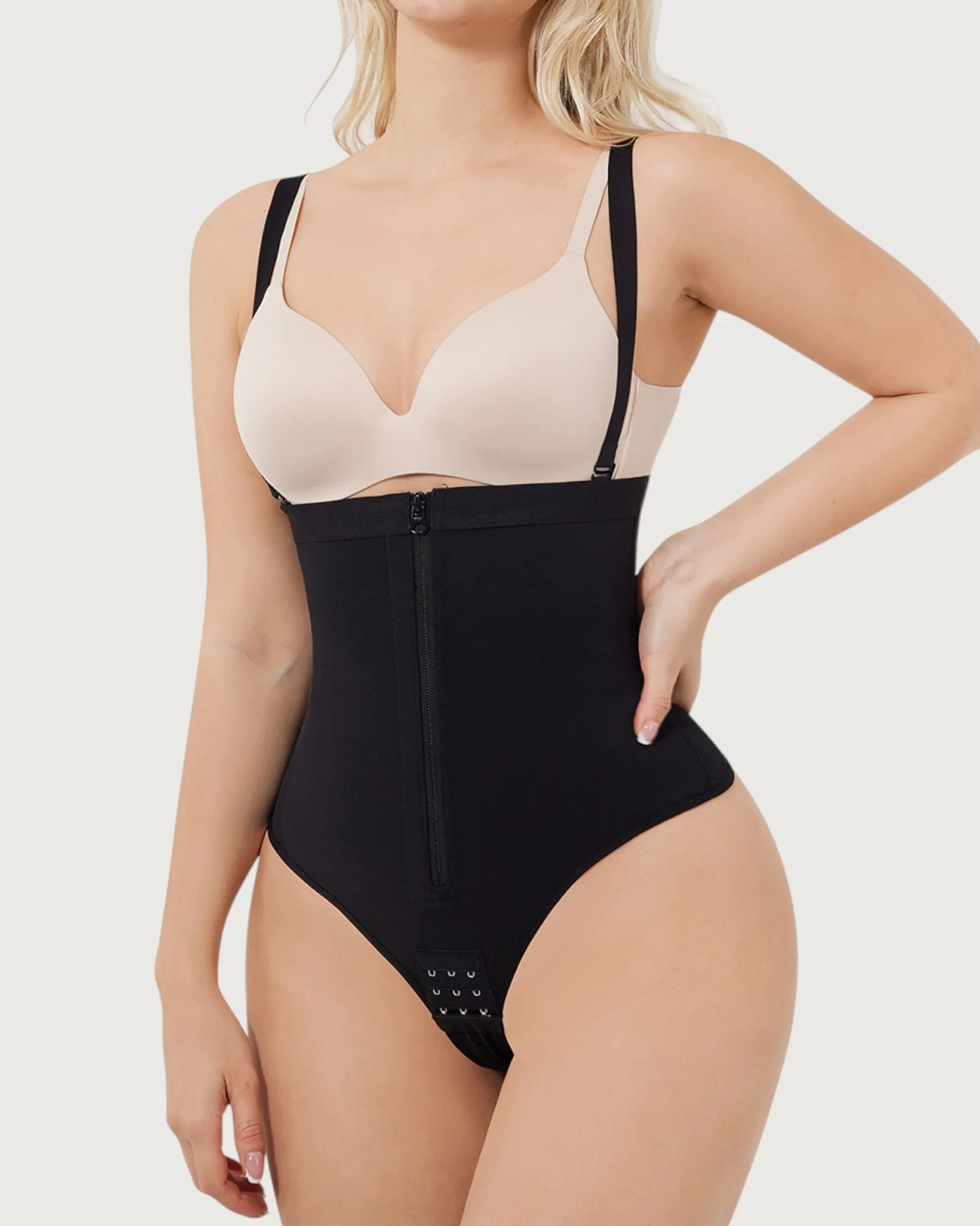 Mila Open-Bust Thong Bodysuit