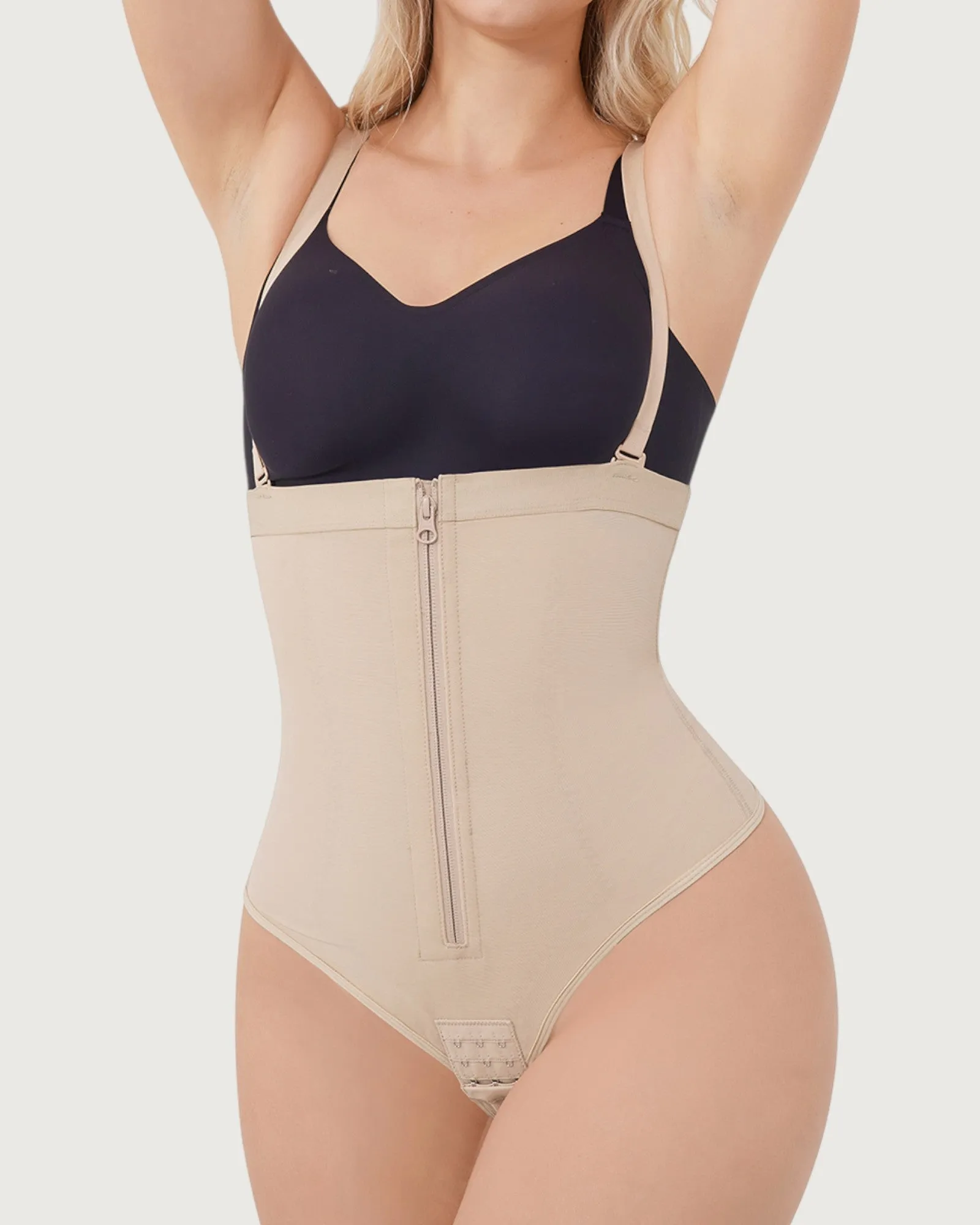 Mila Open-Bust Thong Bodysuit