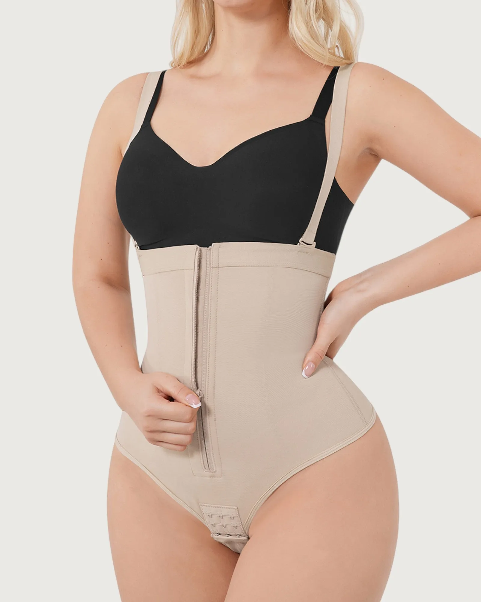 Mila Open-Bust Thong Bodysuit