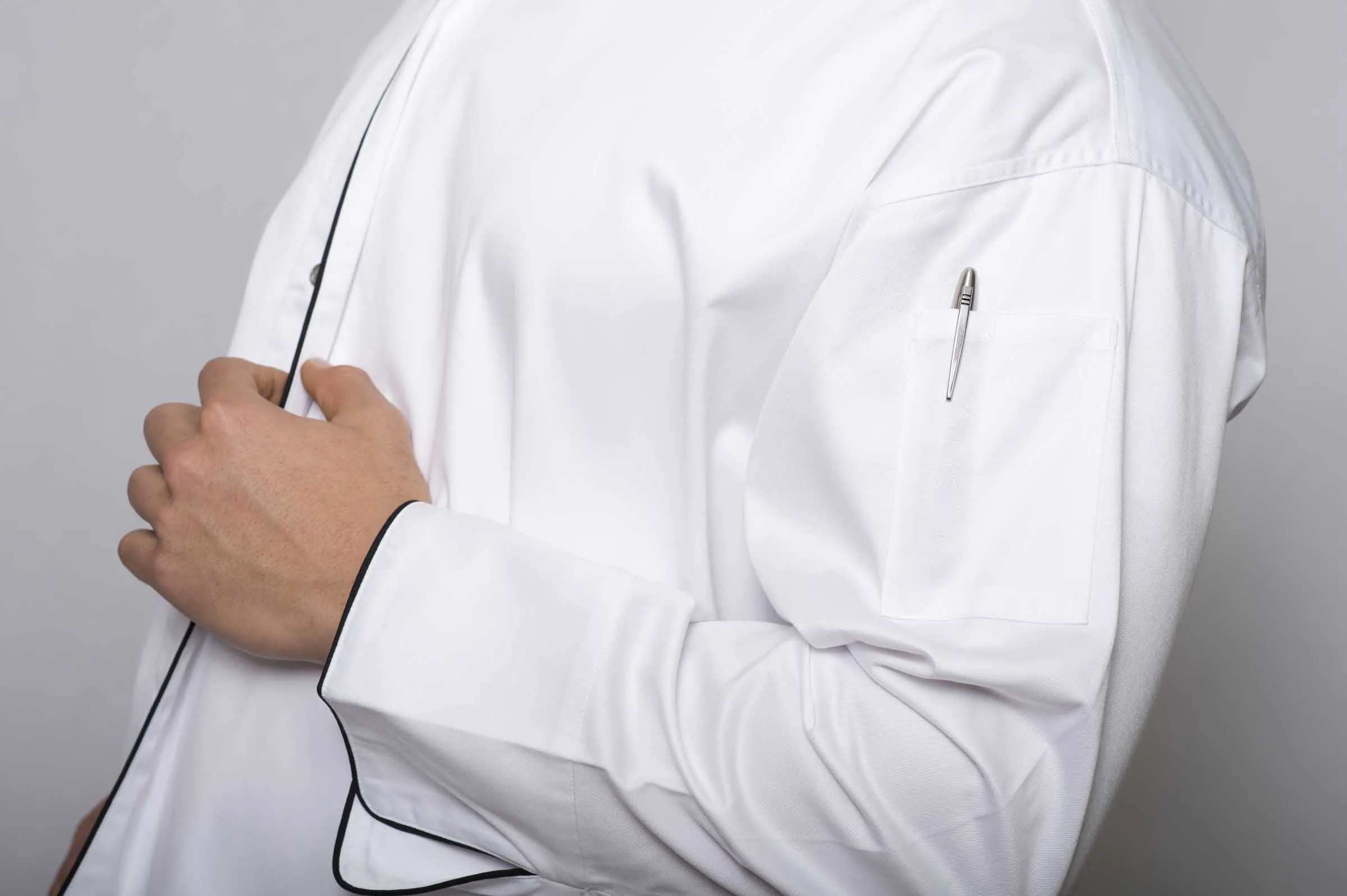 Modern (Black Trim) Long Sleeve Chef Jacket
