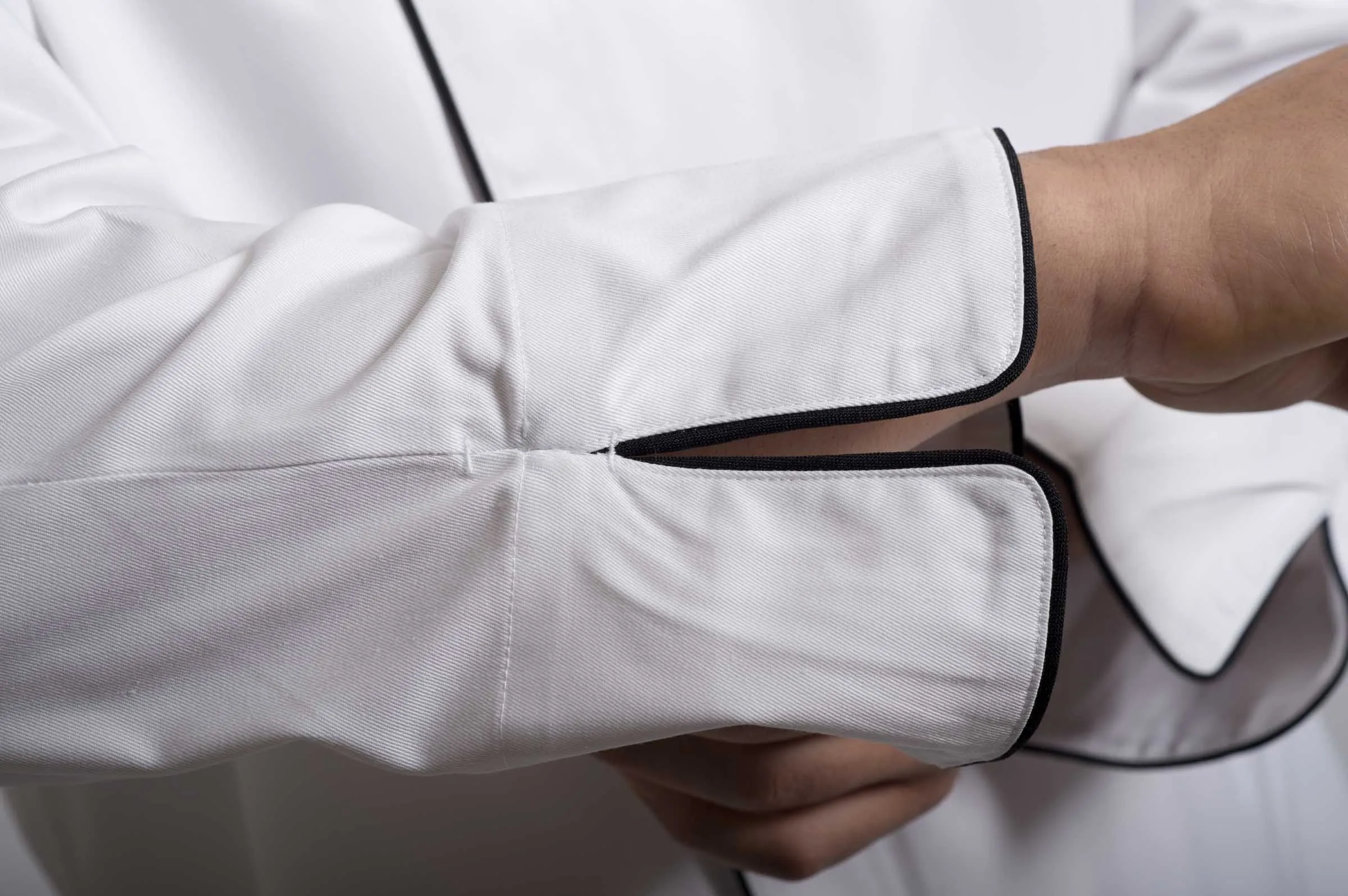Modern (Black Trim) Long Sleeve Chef Jacket