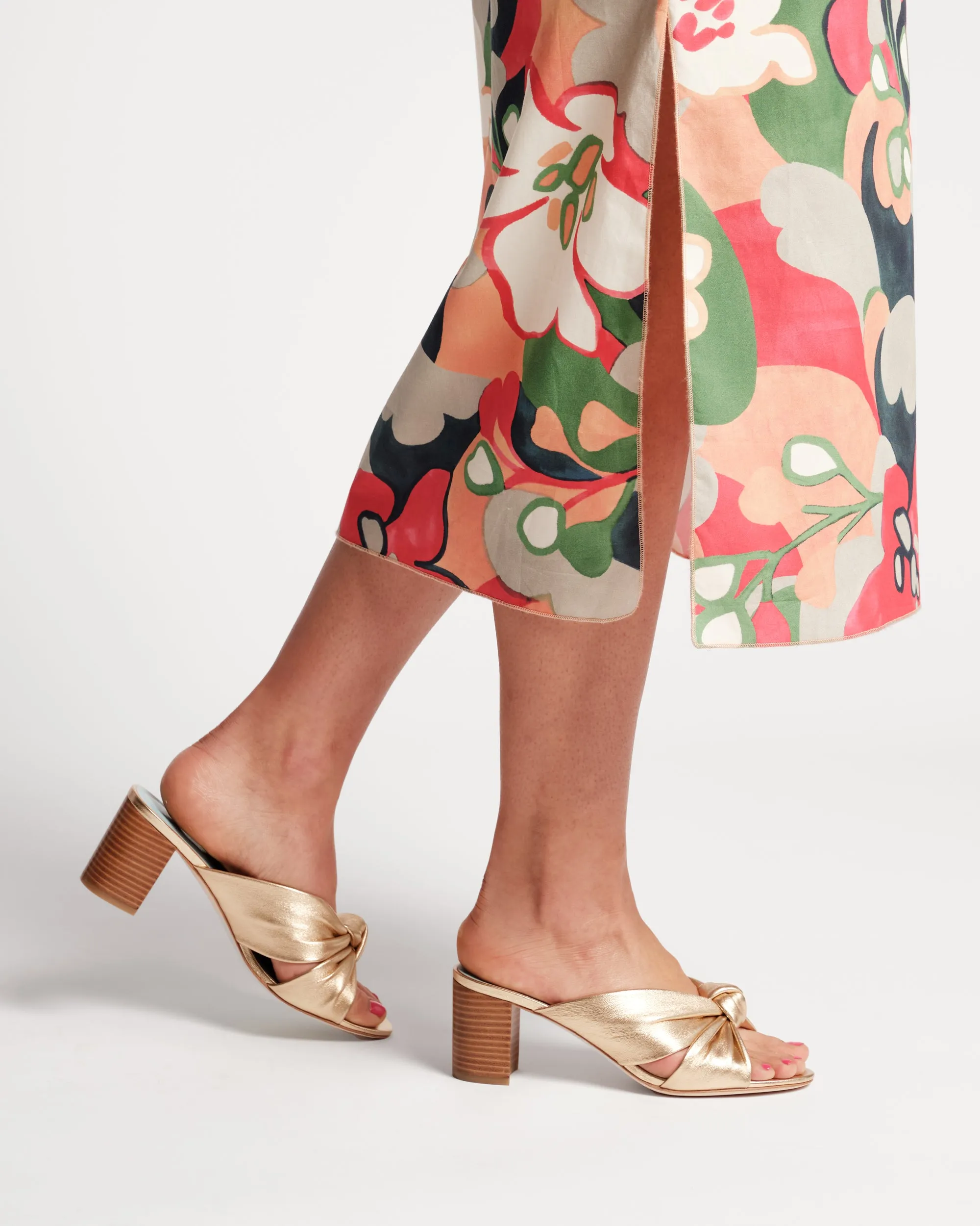 Mollie Slide Heel - Platino
