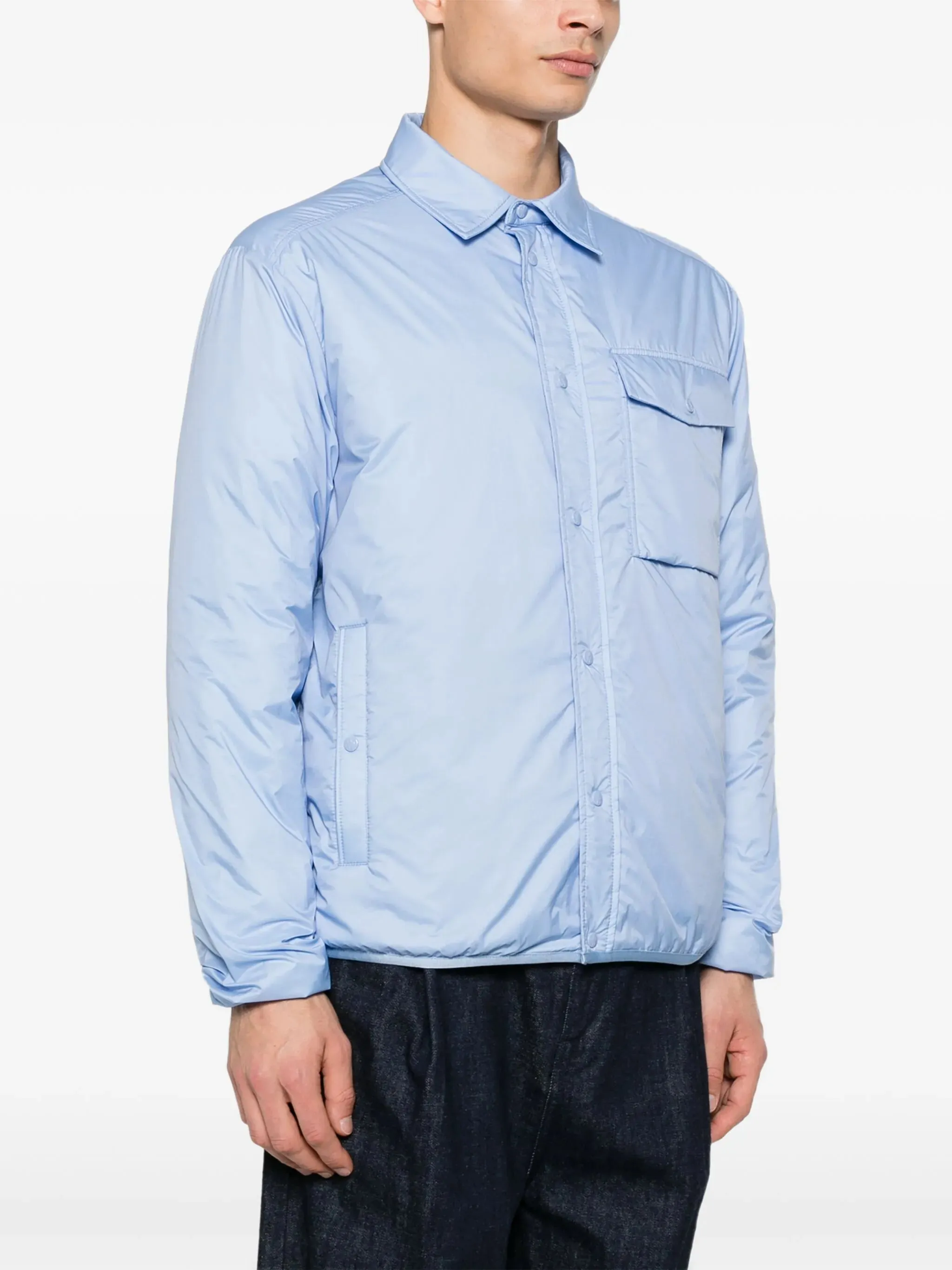 MONCLER Arpont Down Shirt Jacket Light Blue