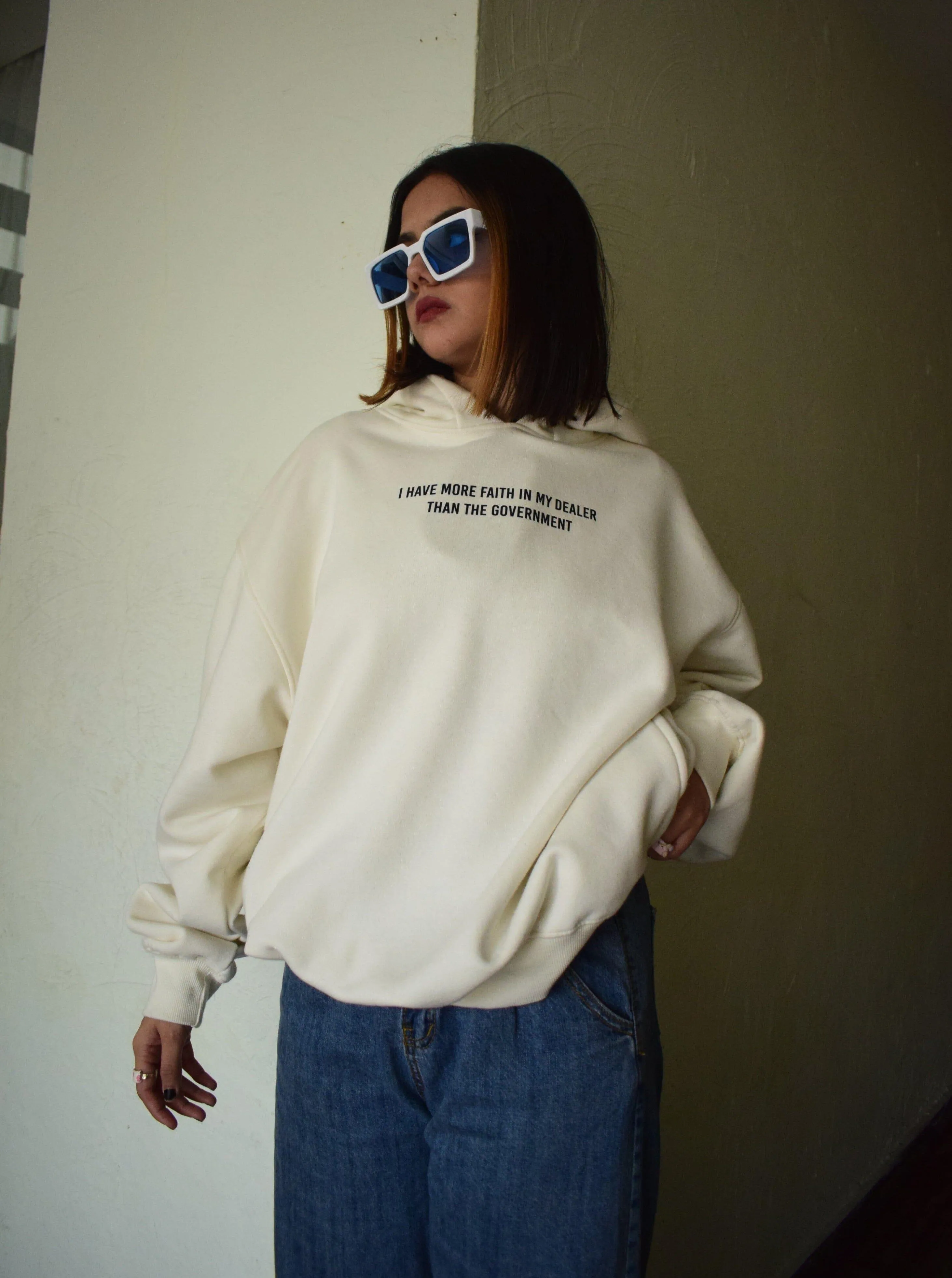 More Faith In My Dealer : Heavyweight Baggy Hoodie For Men and Women