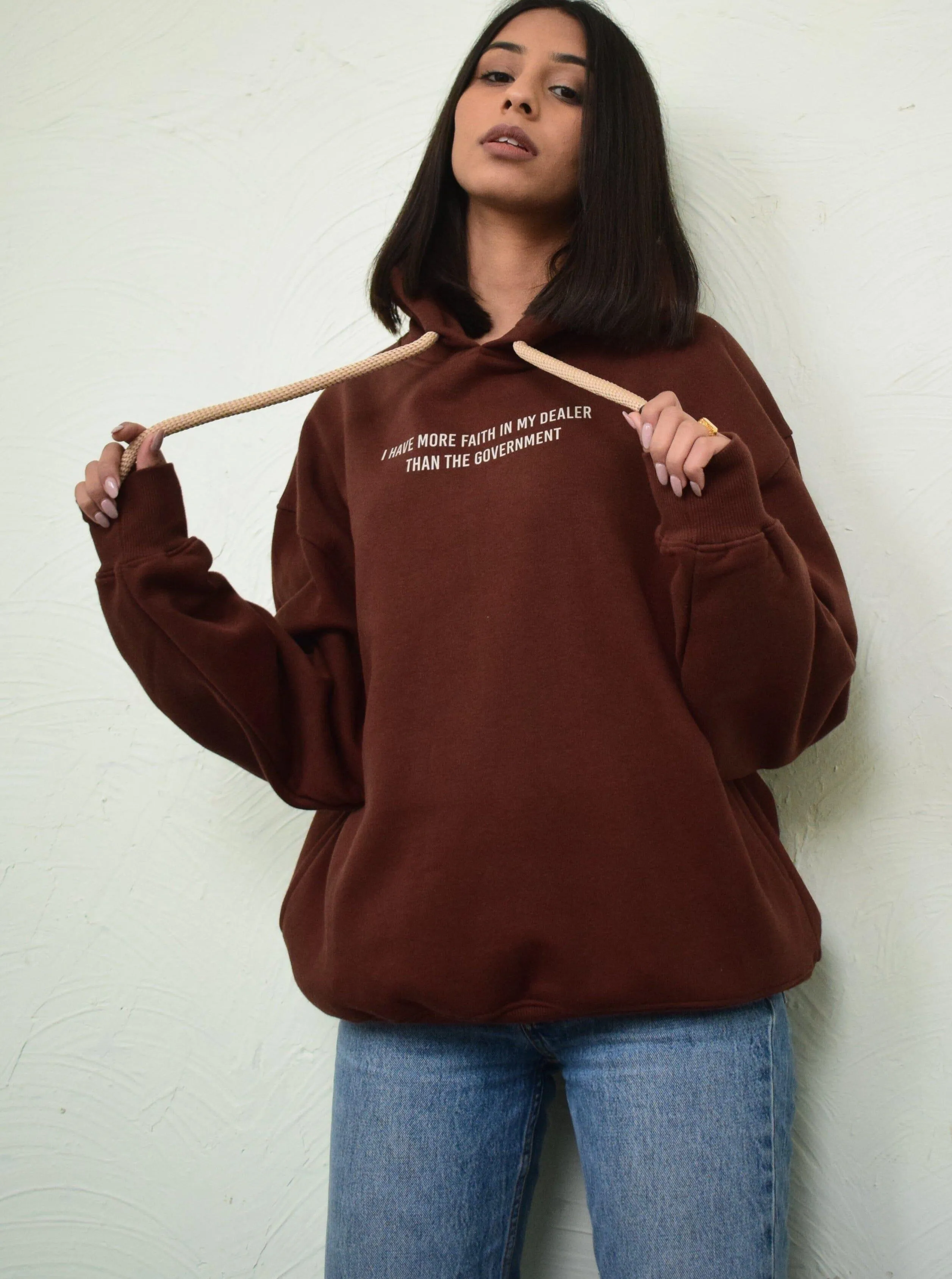 More Faith In My Dealer : Heavyweight Baggy Hoodie For Men and Women