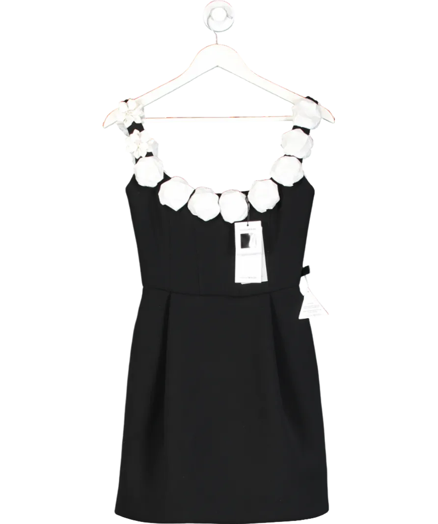 Nadine Merabi Black Cindy Monochrome Dress UK XS