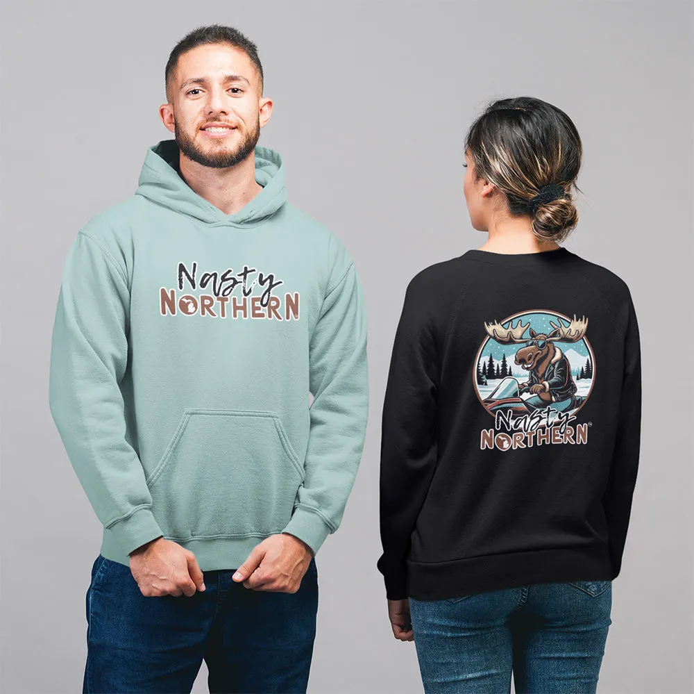 Nasty Northern Moose on the Loose Sweatshirt