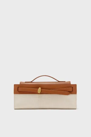 Natural and Hazel Veronica Beard Dash Clutch