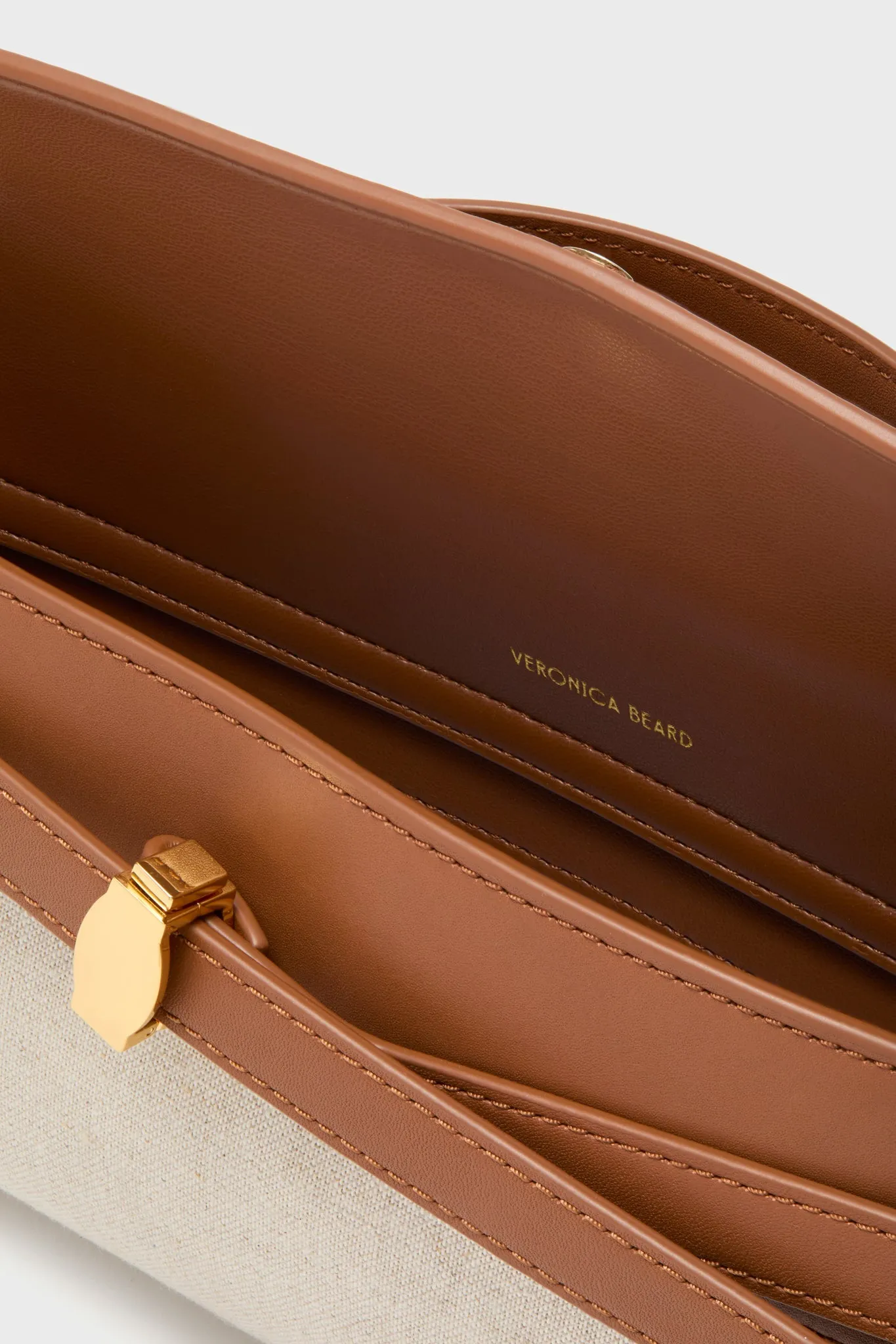 Natural and Hazel Veronica Beard Dash Clutch