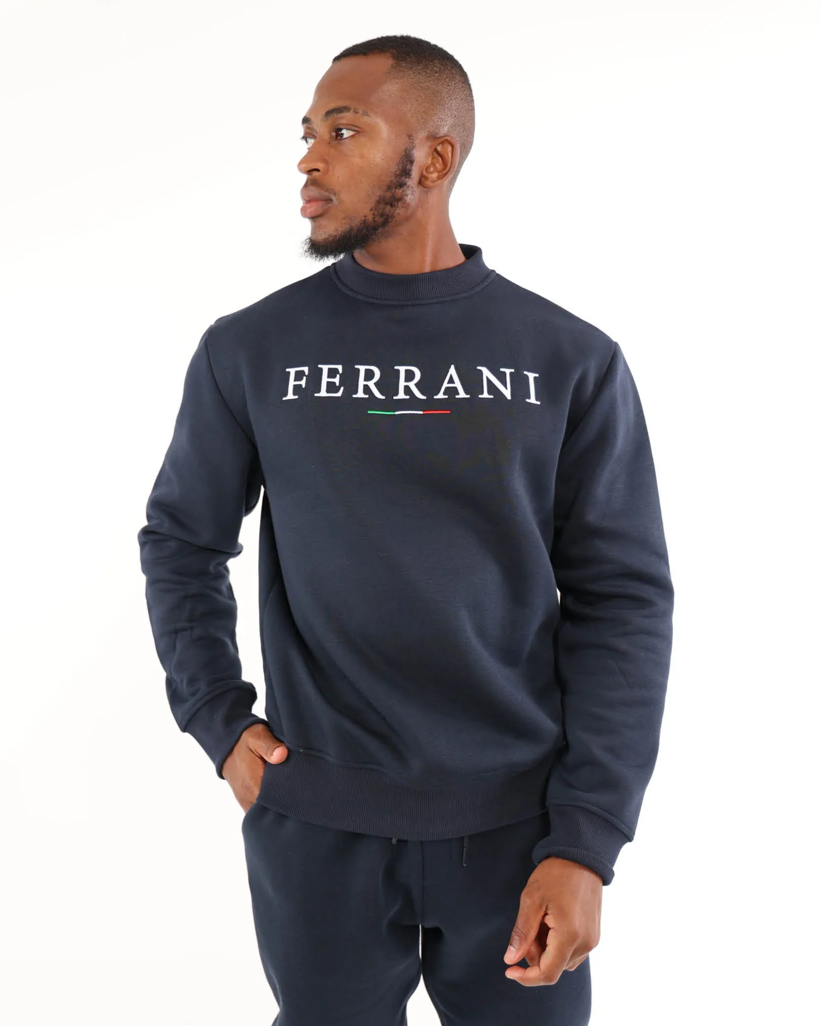 Navy Brushed Fleece Active Top