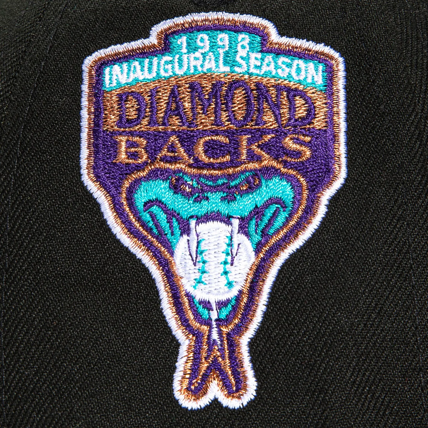 New Era 59Fifty Arizona Diamondbacks Inaugural Patch A Hat - Black, Burnt Orange, Teal, Purple