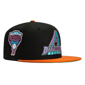 New Era 59Fifty Arizona Diamondbacks Inaugural Patch A Hat - Black, Burnt Orange, Teal, Purple