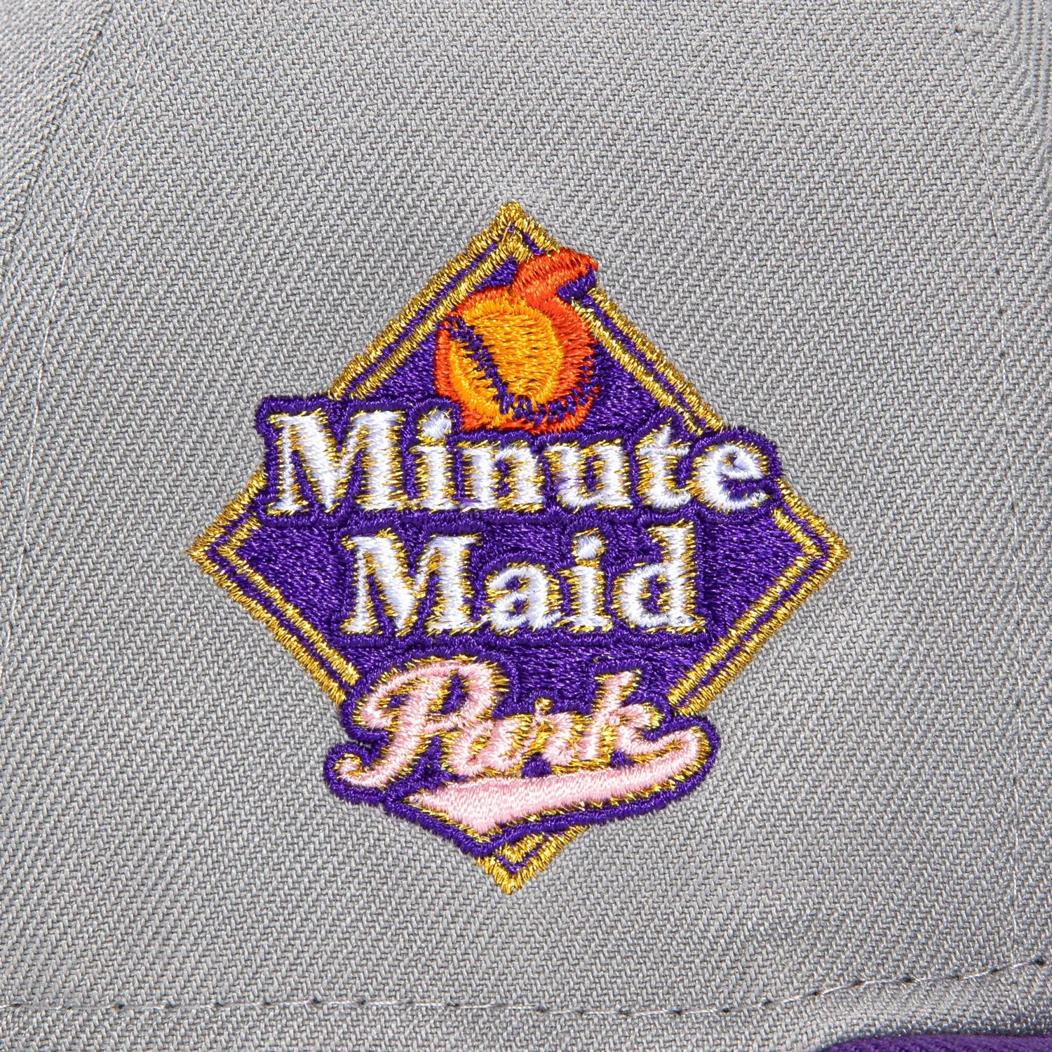 New Era 59Fifty Houston Astros Minute Maid Park Patch Word Hat - Grey, Purple