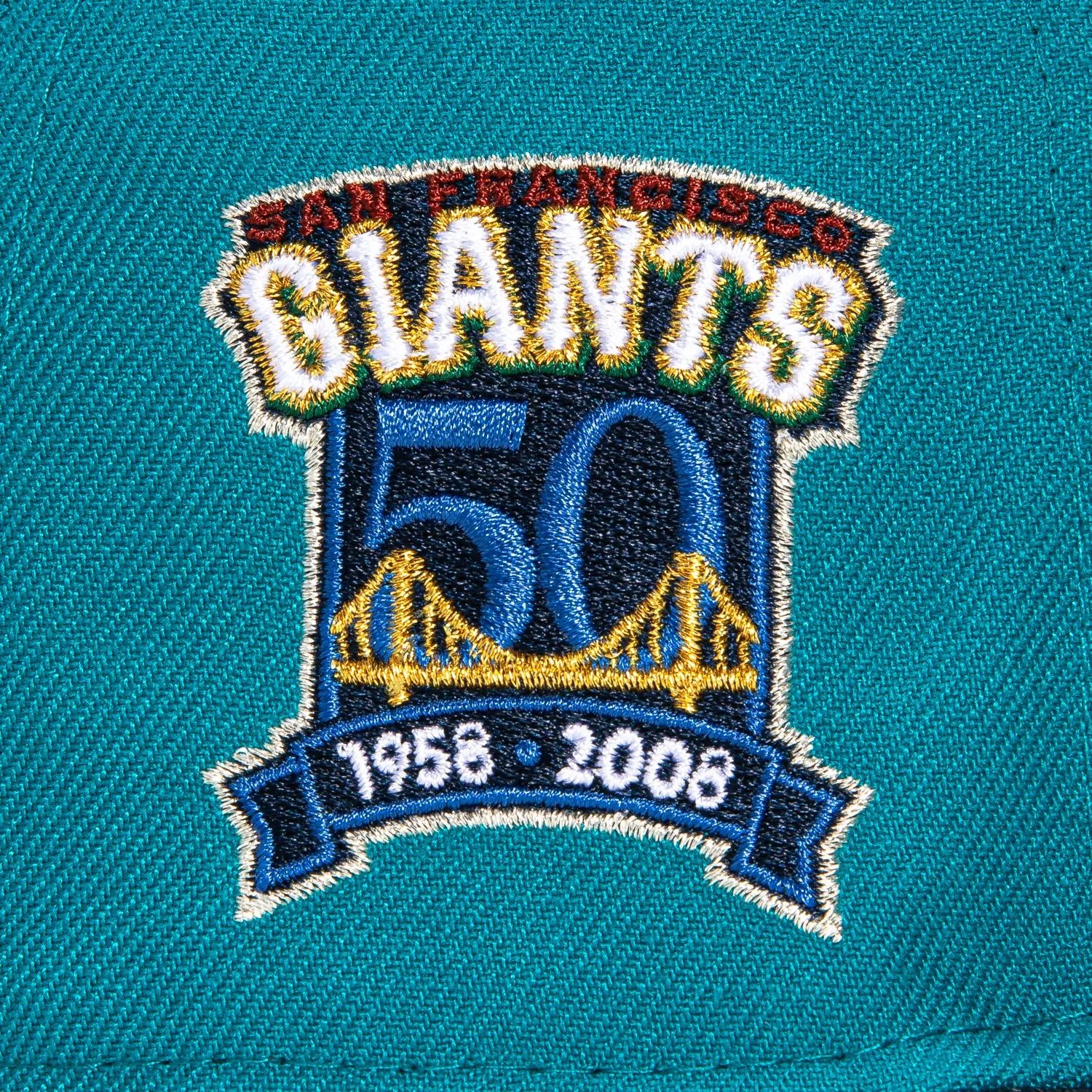 New Era 59Fifty San Francisco Giants 50th Anniversary Patch Hat - Teal, Navy