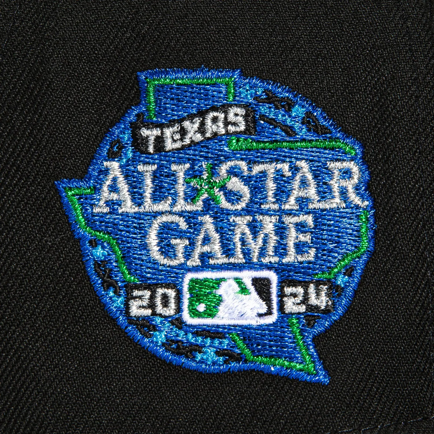New Era 59Fifty Texas Rangers 2024 All Star Game Patch Hat - Black, Royal, Kelly