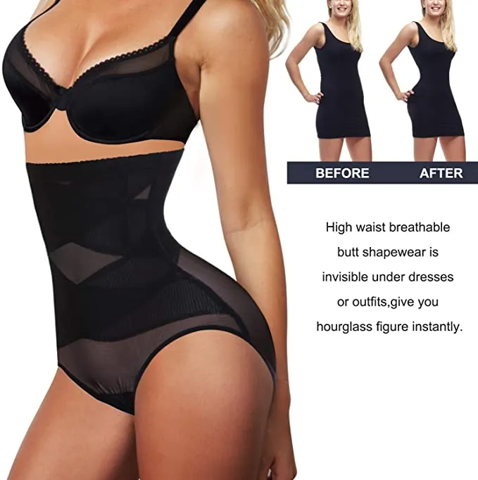 New in package! Nebility Women Butt Lifter Shapewear Hi-Waist Double Tummy Control Panty Waist Trainer Body Shaper, Sz 2X
