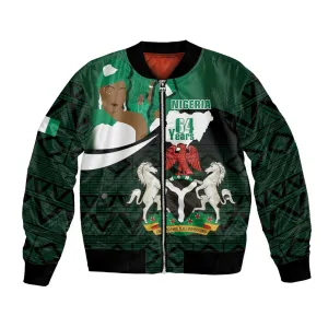 Nigeria Independence Day Bomber Jacket Happy 64 Years Of Anniversary African Pattern LT14