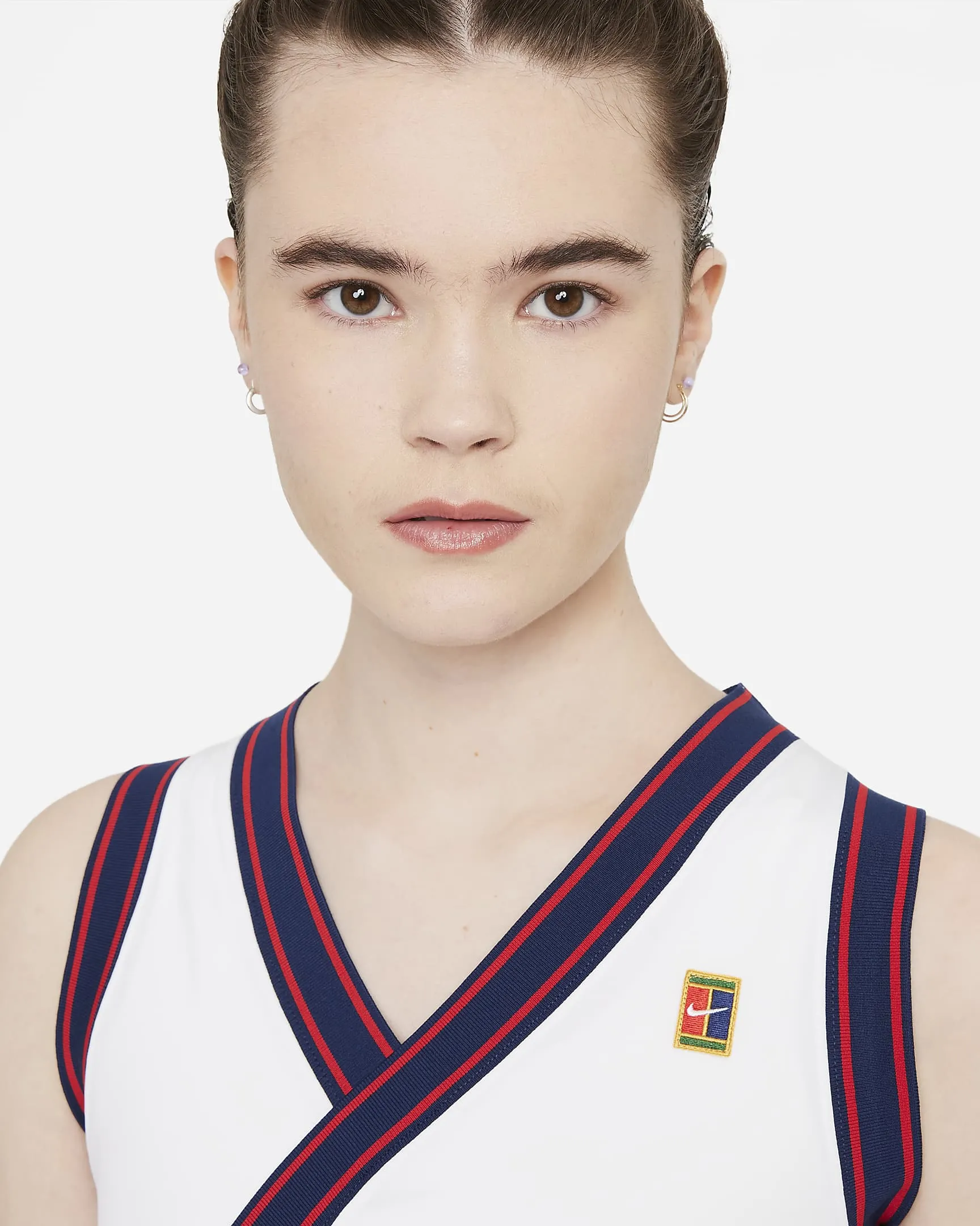 Nike Women's Dri-FIT Slam Dress (White/Binary Blue)