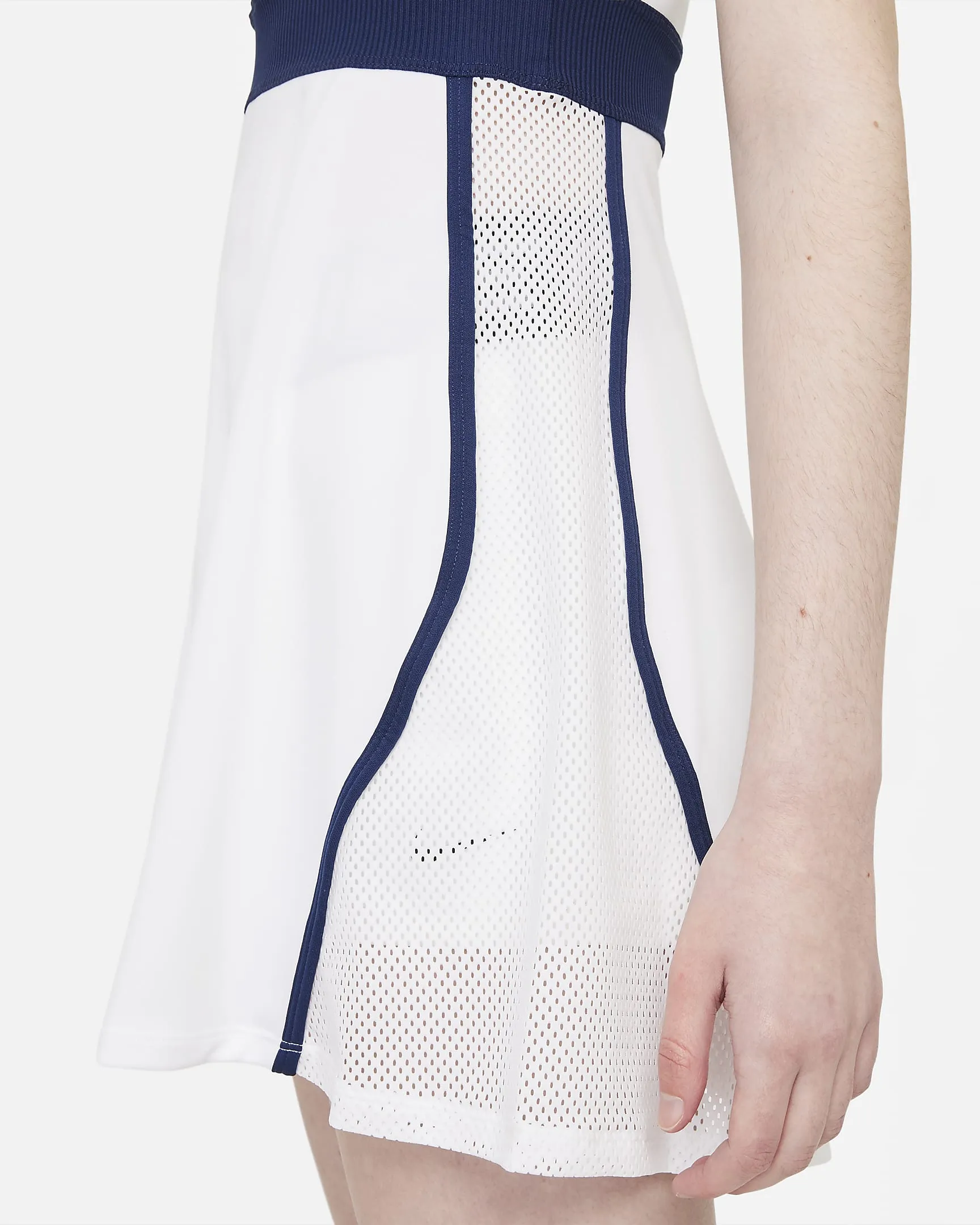 Nike Women's Dri-FIT Slam Dress (White/Binary Blue)