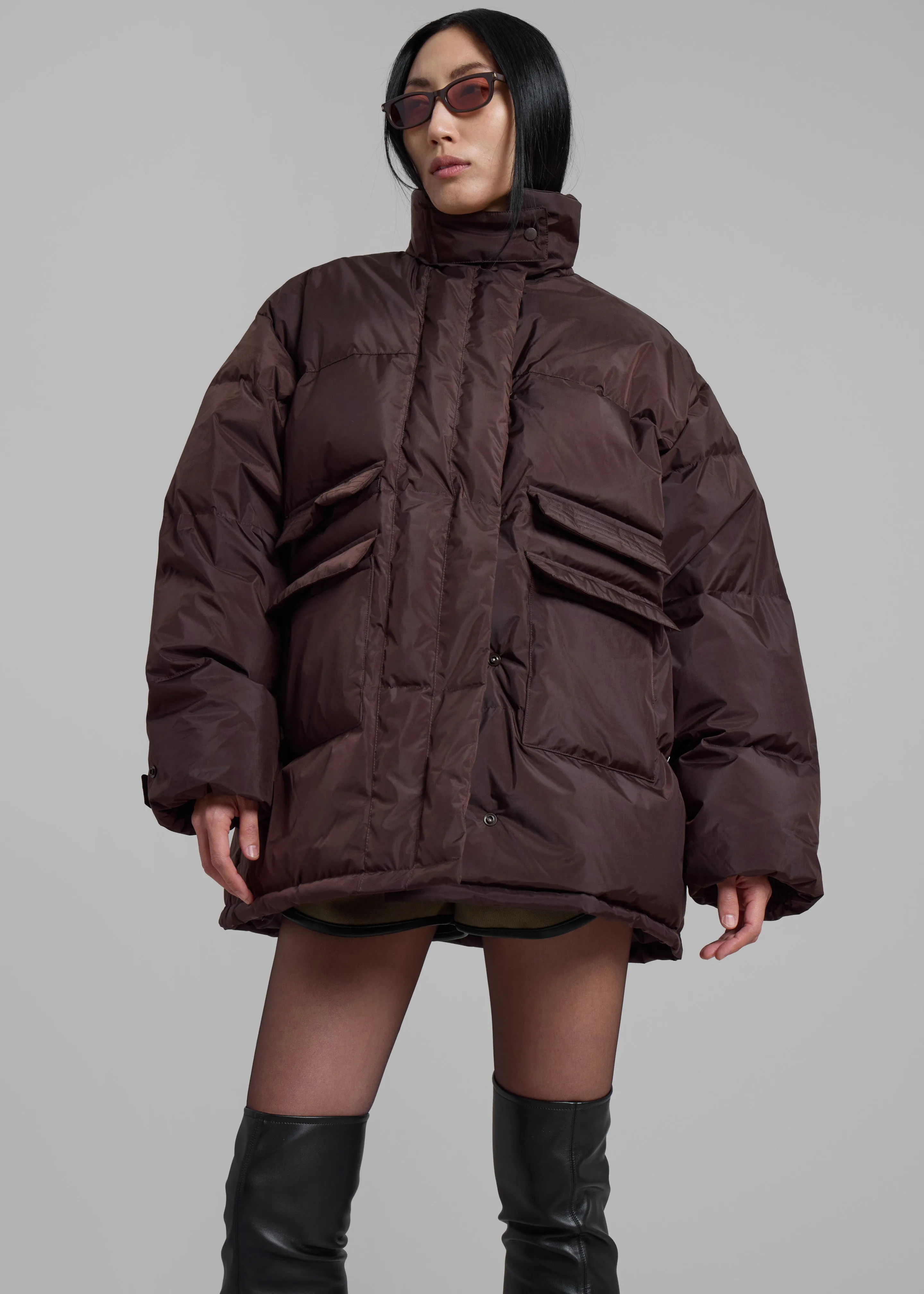 Nixa Puffer Jacket - Brown