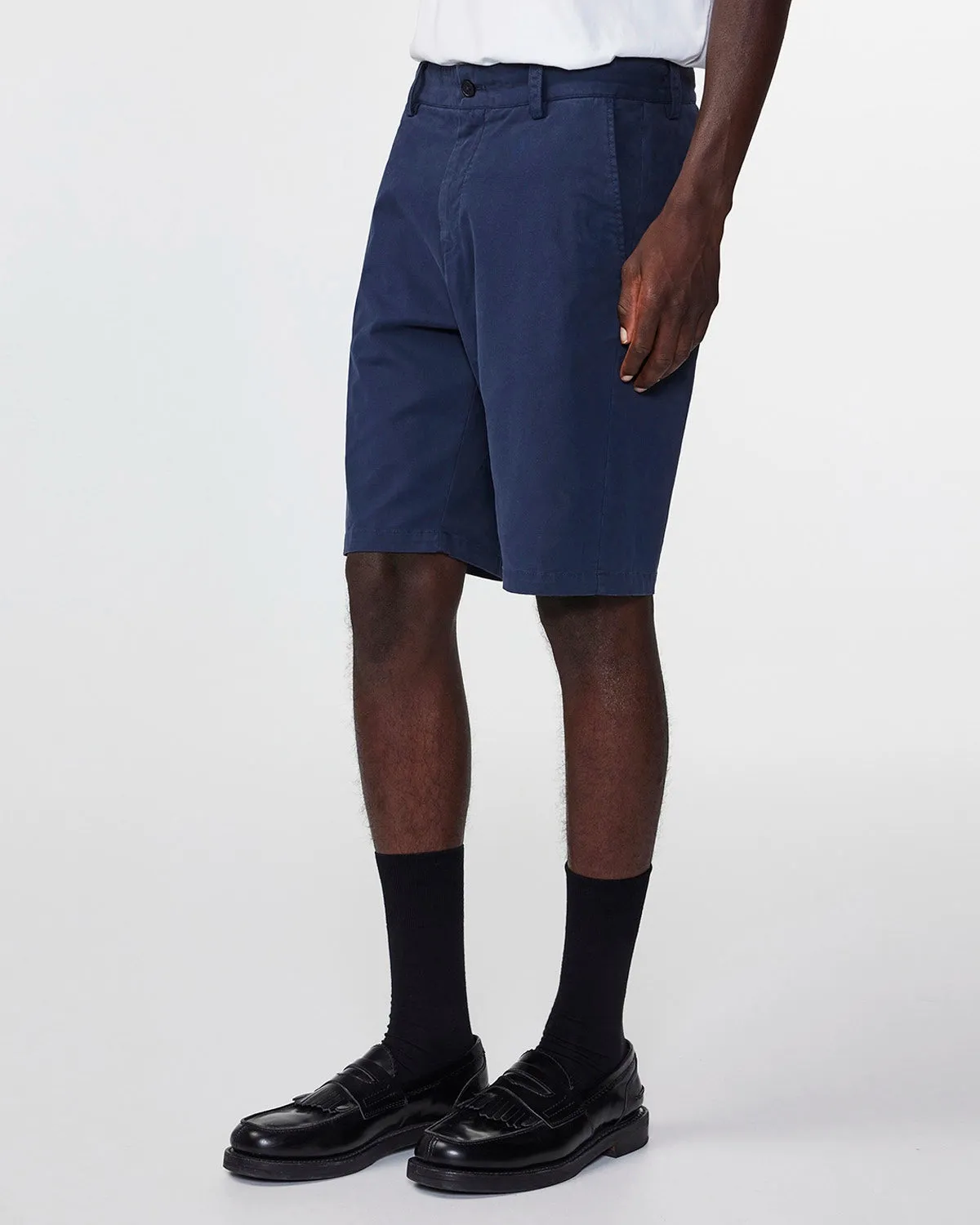 NN07 CROWN STRETCH BRUSHED COTTON TWILL STRAIGHT LEG SHORTS 1090
