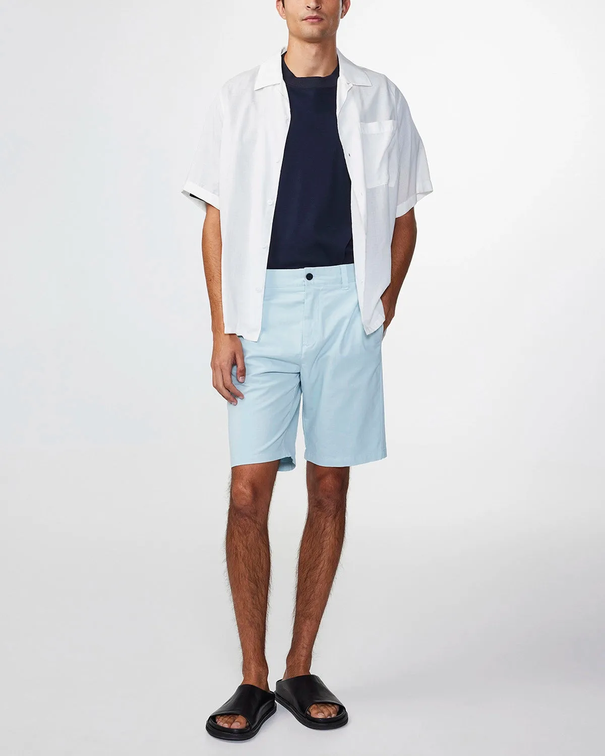NN07 CROWN STRETCH BRUSHED COTTON TWILL STRAIGHT LEG SHORTS 1090