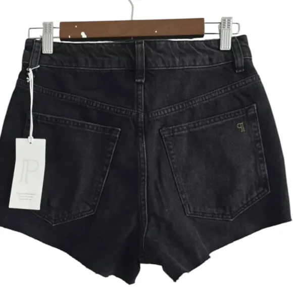 NWT Anthropologie Pilcro Lace-Up Denim Shorts $108 SIZE 32 Black