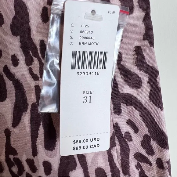 NWT Maeve x Anthropologie The Ettie Shorts Printed Edition Size 31