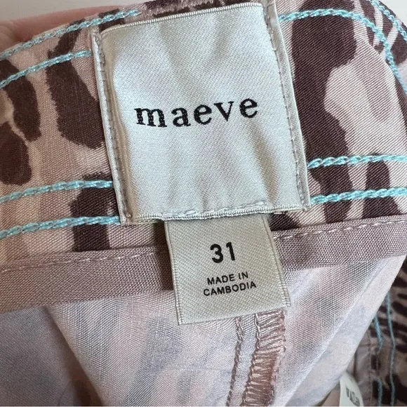 NWT Maeve x Anthropologie The Ettie Shorts Printed Edition Size 31