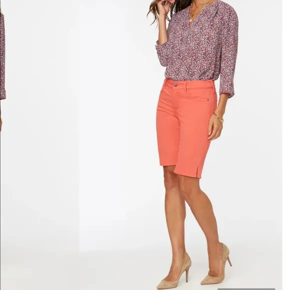 NYDJ BRIELLA SHORT SIDESEAM SLITS SHORTS.