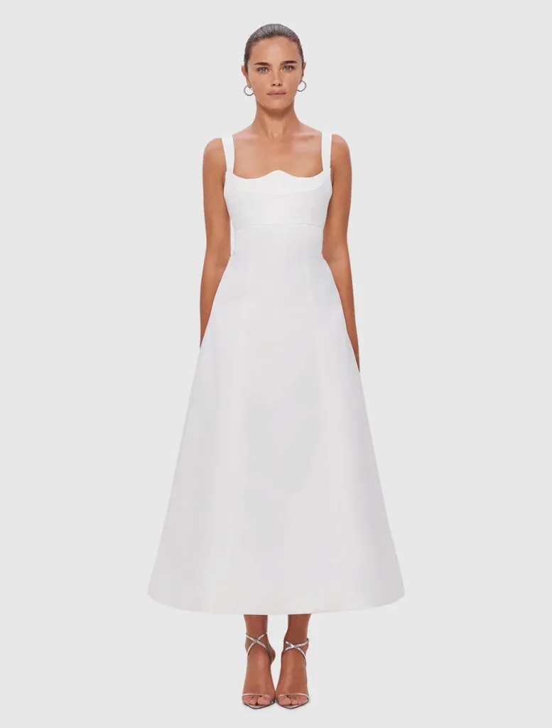 Odette Midi Dress - Snow
