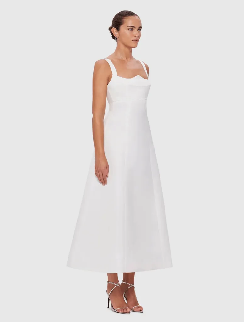 Odette Midi Dress - Snow