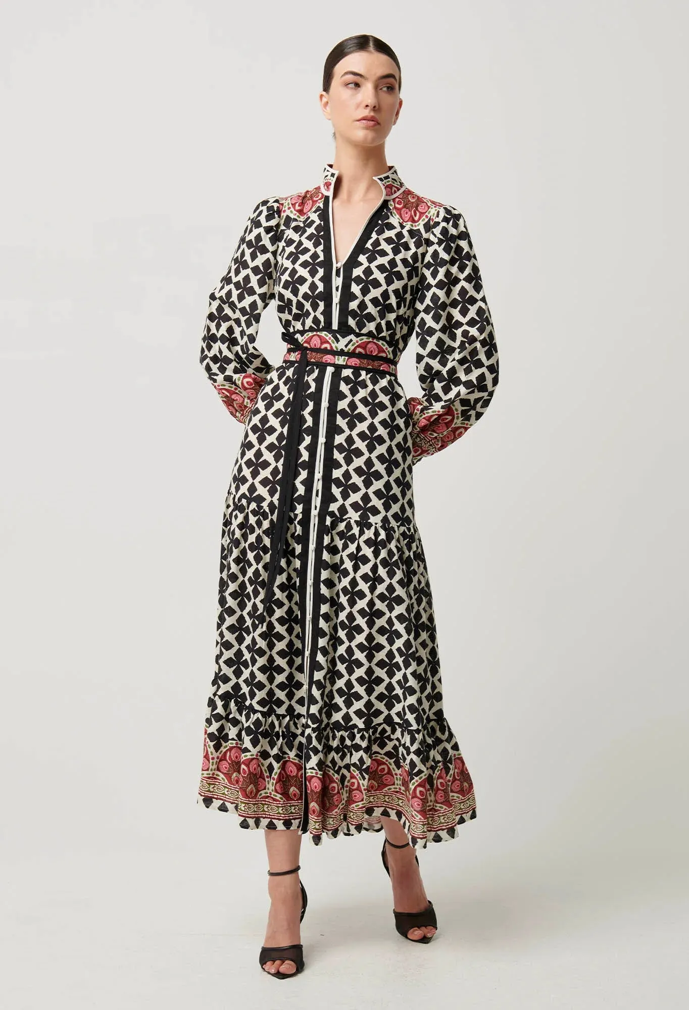 Once Was - Marielle Linen Viscose Dress - Country Tapestry