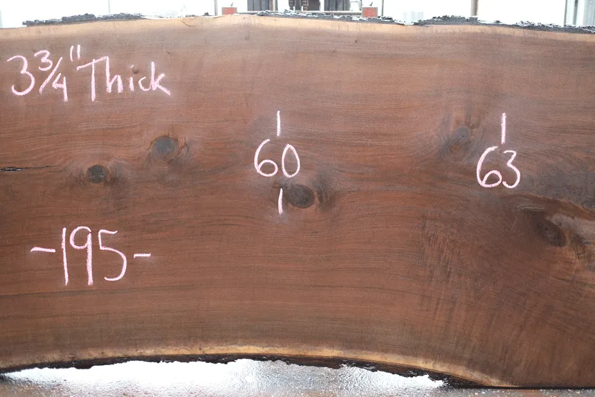 Oregon Black Walnut Slab 121422-13